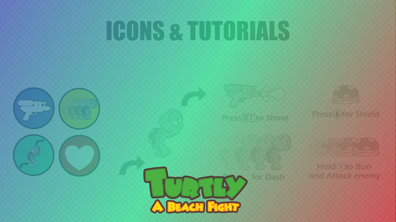 2d Icons and Tutorials - Turtly - A Beach Fight