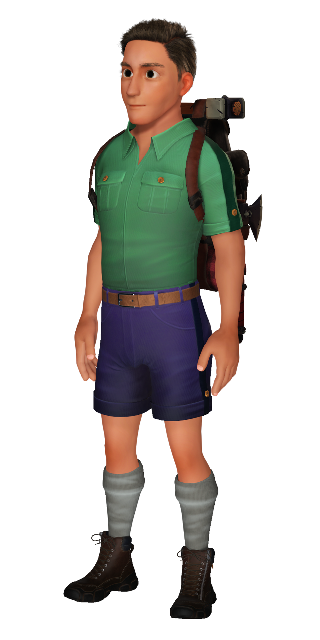 Nicolas 3D Stylized Backpacker Character - Natural Disasters Game