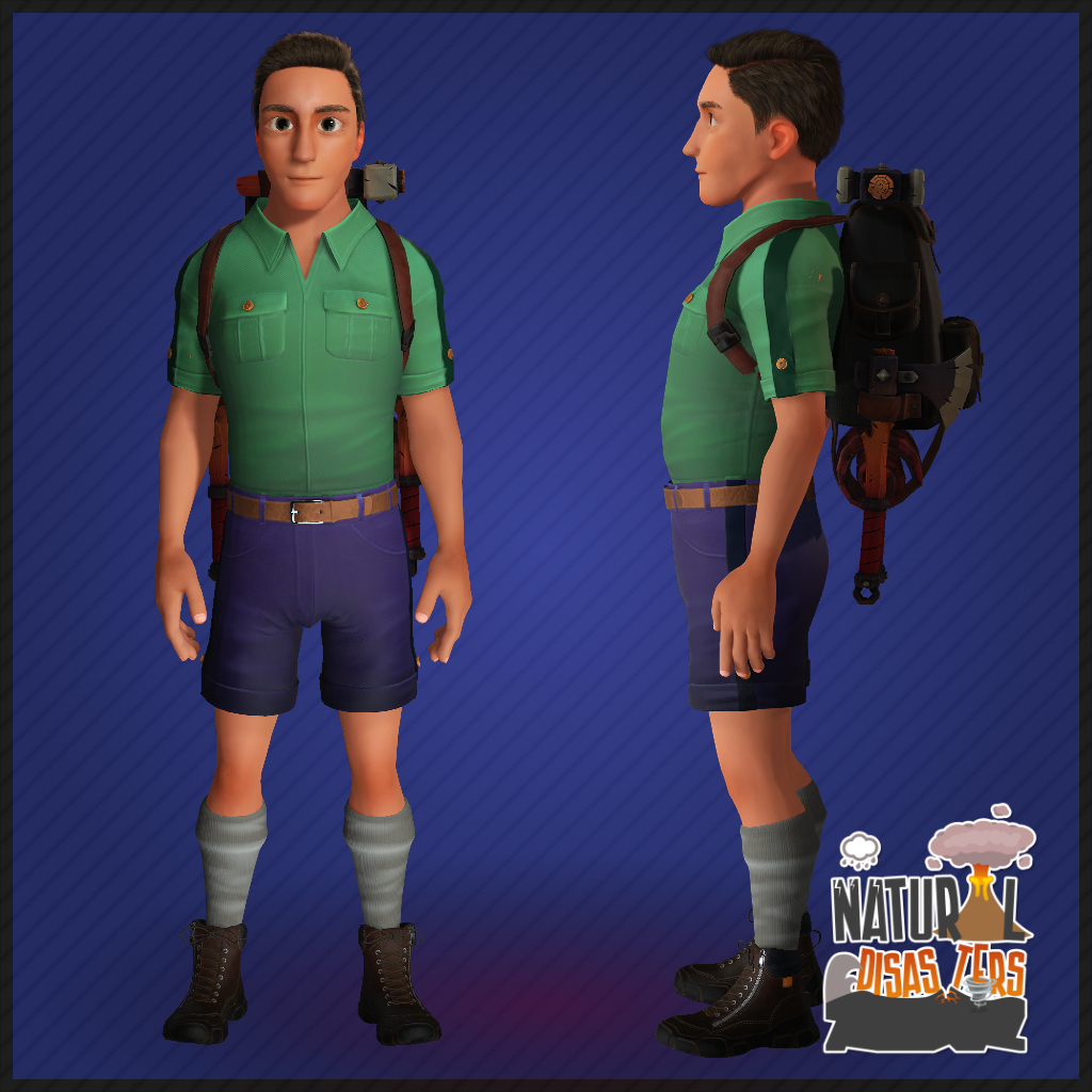 3D Stylized Backpacker Character: New Main Character for the Natural Disasters Game!