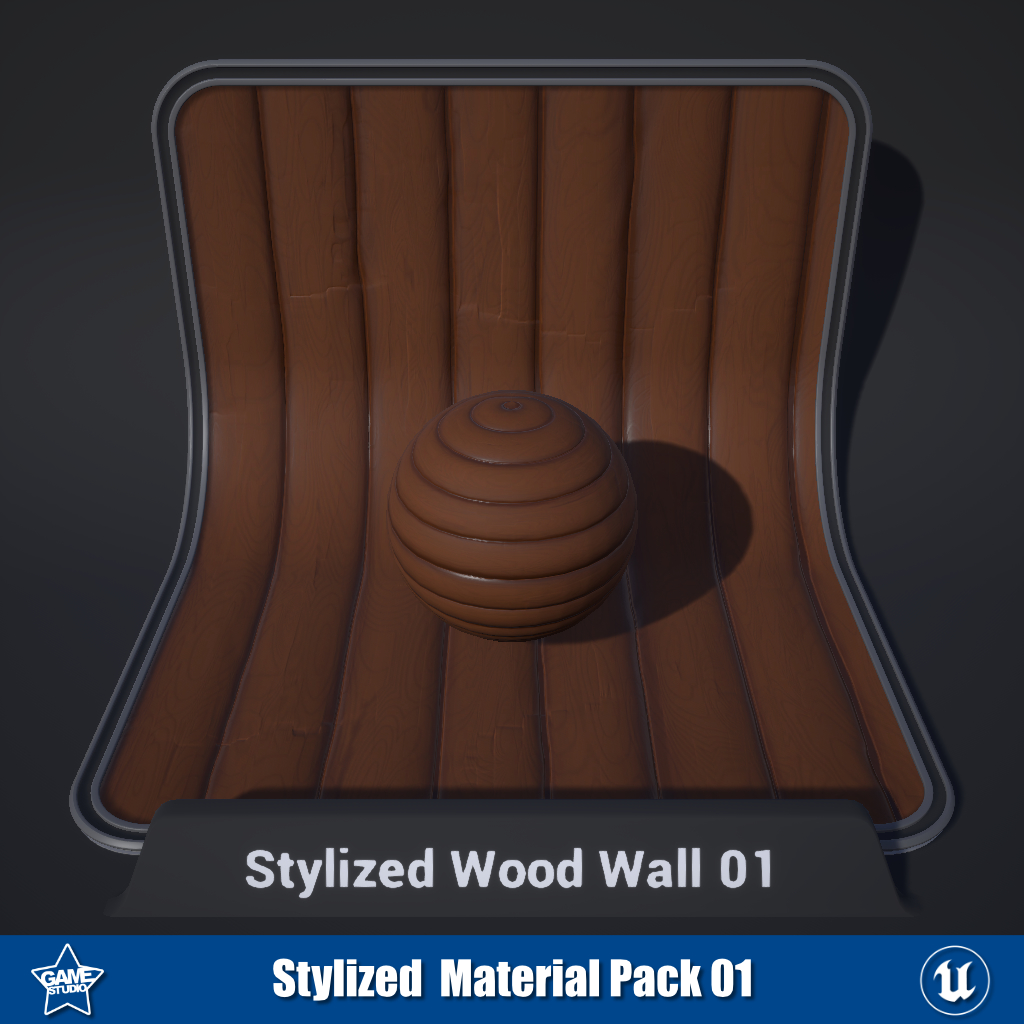 Stylized Wood Wall Materials 01