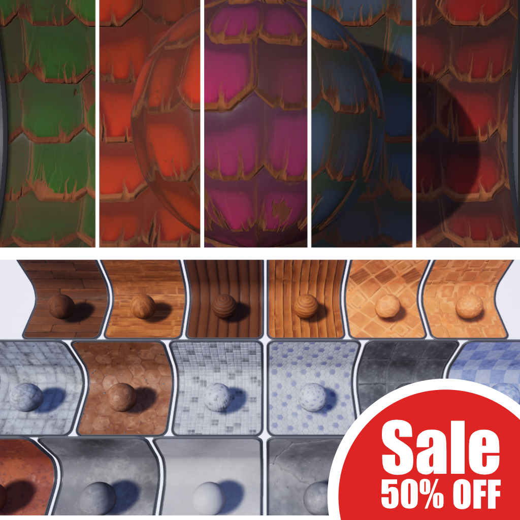 Stylized Materials Packs on Unreal Marketplace Store on Sale! Save 50% from now through December 14.