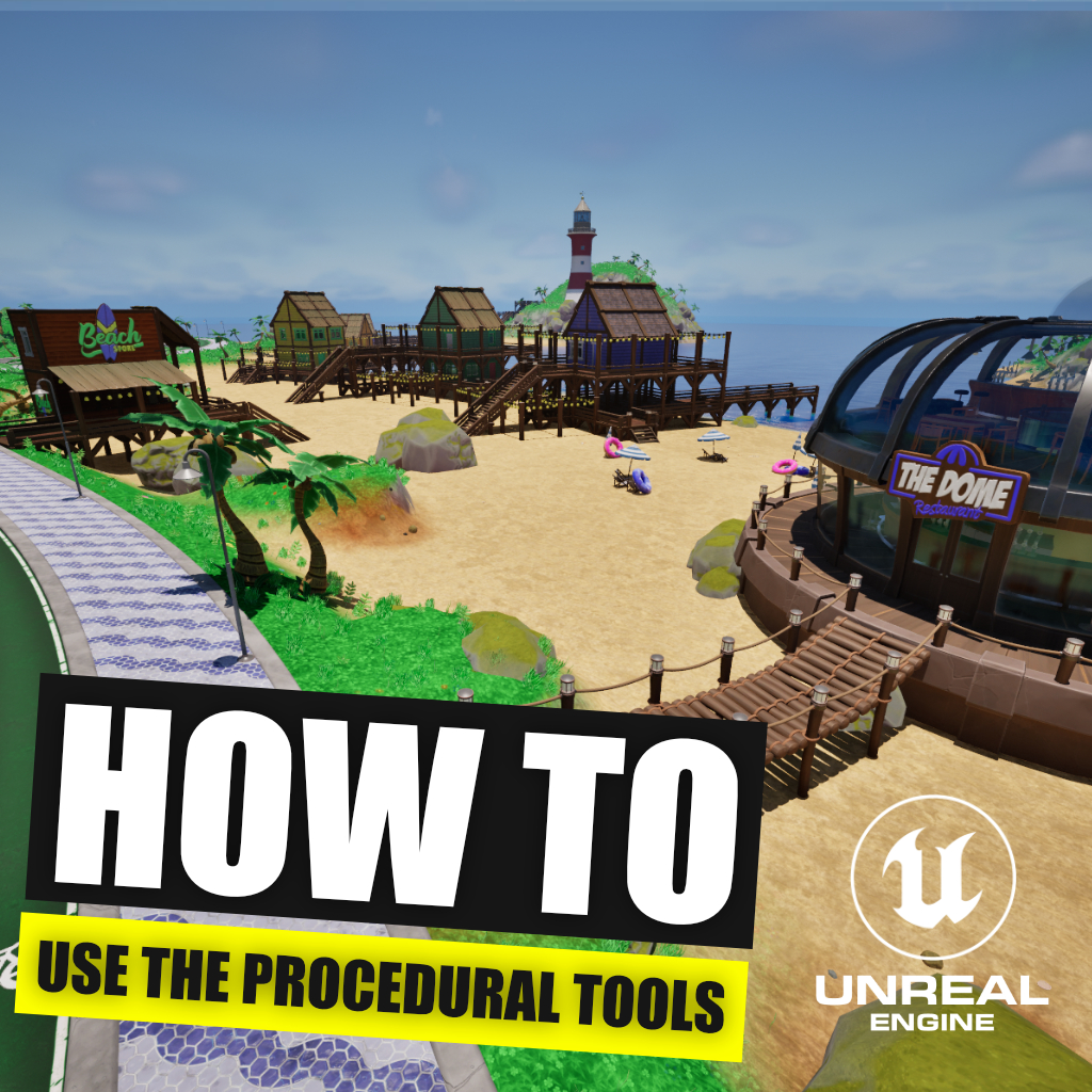 Exciting New Tutorial Series: Mastering Procedural Tools in Stylized Beach Environment Pack for Unreal Engine!