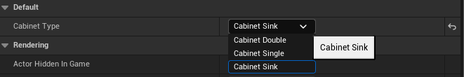 cabinet settings