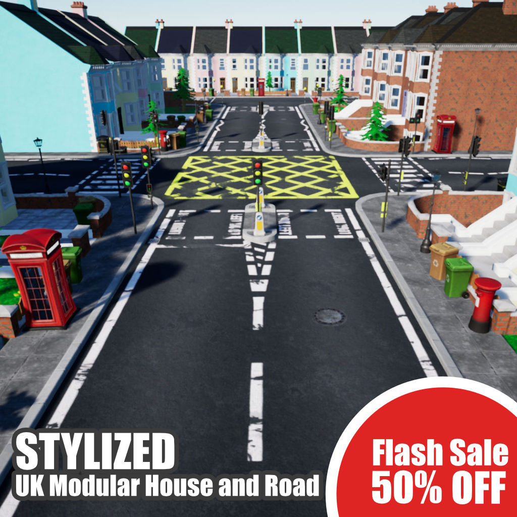 The April Sale is here! Save 50% on Stylized UK Modular House and Road now through April 30.