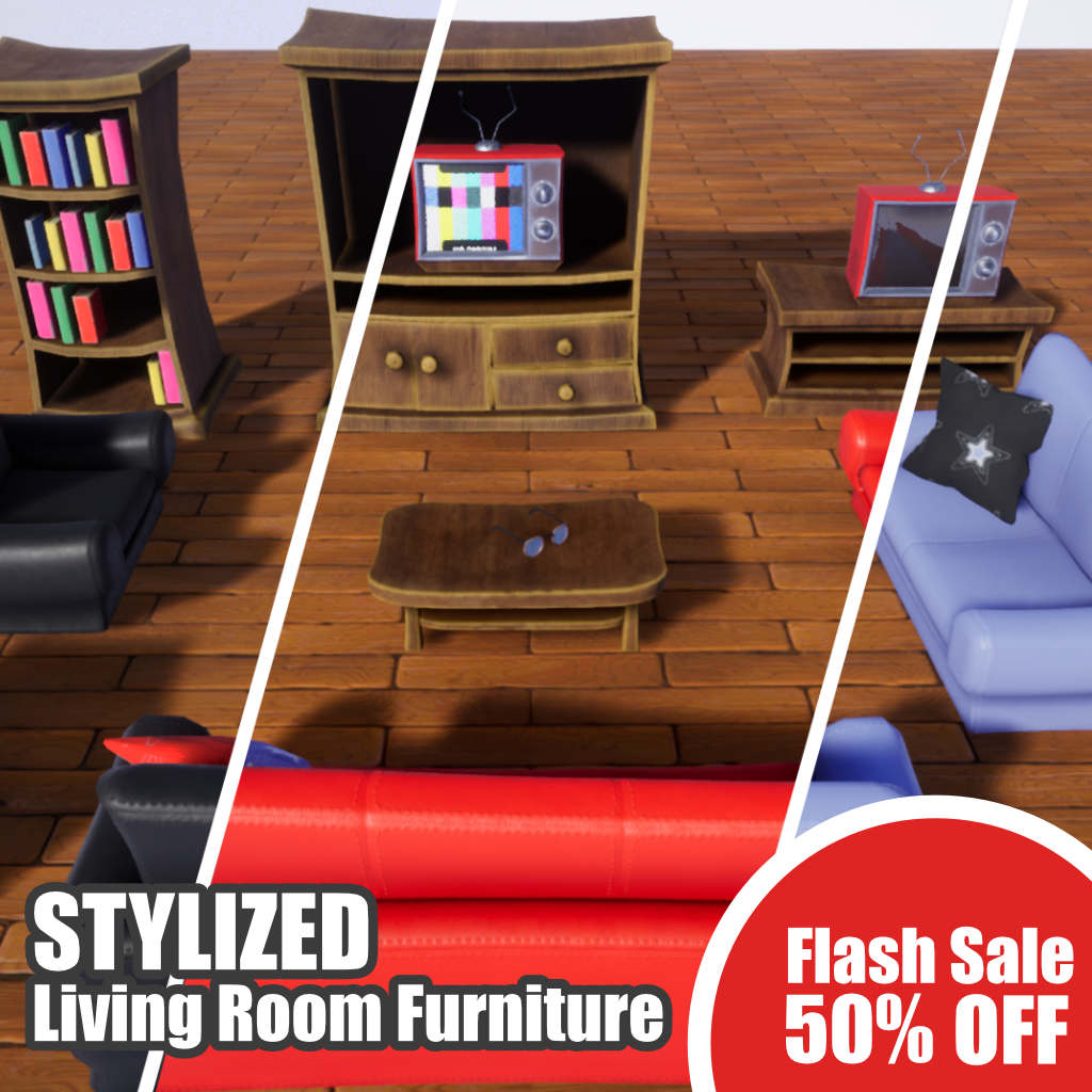 Unreal Marketplace's August Sale is here! Save 50% on Stylized Living Room Furniture now through August 28.